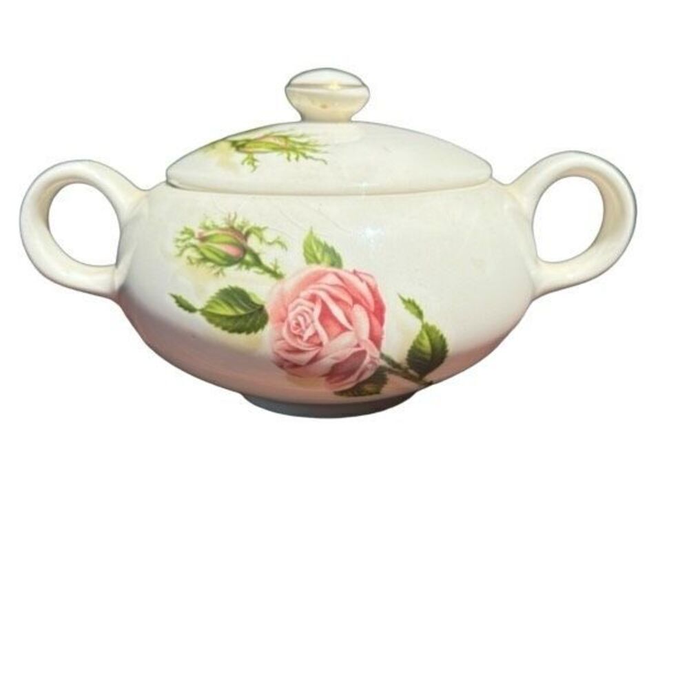 Ballerina By Universal Rose Pattern Sugar Bowl